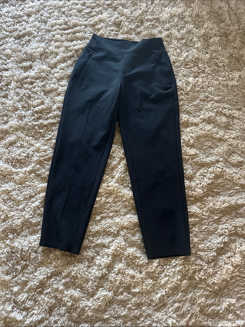 Athleta Black Straight-Leg Tailored Pants